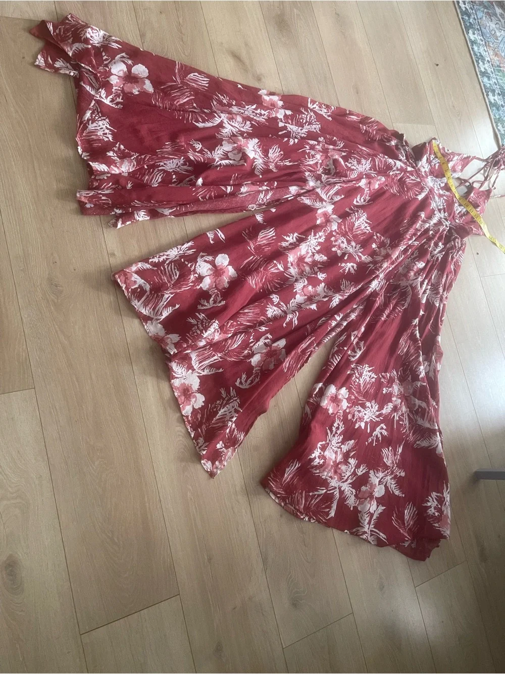 Free people Size medium Floral Halter woman's Maxi Dress - Picture 4 of 11